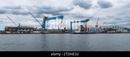 Les chantiers navals allemands de Kiel, Allemagne. Banque D'Images