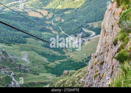 Téléphérique de Fuente de, dans le Parc National des Picos de Europa, entre Cantabrie et Asturies, Espagne Banque D'Images