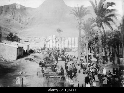 01/16/1907. La fête de San Antón - Orihuela le pèlerinage traditionnel de San Antón, qui est célébré en dehors des murs de la ville. (Photo Parra). Crédit : Album / Archivo ABC / Parra Banque D'Images