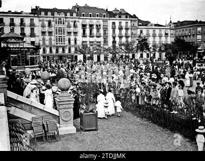 07/31/1912. L'été à San Sebastián. Apparition du parc Alderdi-Eder lors du concert dans le grand casino. Crédit : Album / Archivo ABC / Francisco Goñi Banque D'Images