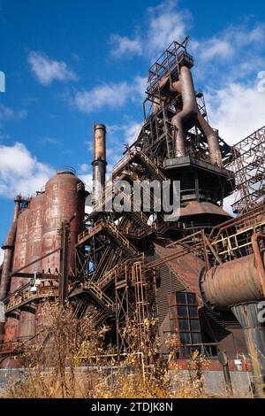 Vue de l'usine de fabrication d'acier Bethlehem Steel en Pennsylvanie Banque D'Images