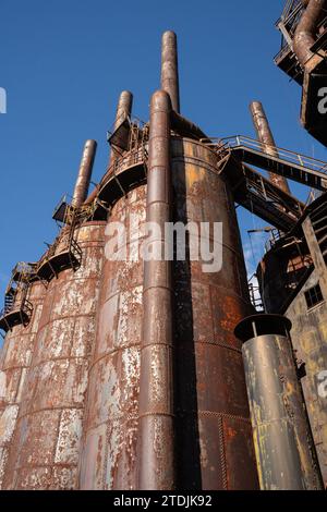 Vue de l'usine de fabrication d'acier Bethlehem Steel en Pennsylvanie Banque D'Images