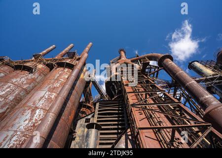 Vue de l'usine de fabrication d'acier Bethlehem Steel en Pennsylvanie Banque D'Images