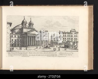 Piazza della Rotonda en Het Pantheon te Rome, Giovanni Battista Fonda, 1665 - 1667 titre et une liste explicative des chiffres dans la marge inférieure. L'impression fait partie d'un album. Imprimeur : Italiaaprès dessin par : ItaliePublisher : RomeVaticaanstadRomeItaly paper graving carré Rotonda. Titre du Panthéon et une liste explicative de nombres dans la marge inférieure. L'impression fait partie d'un album. Imprimeur : Italiaaprès dessin par : ItaliePublisher : RomeVaticaanstadRomeItaly paper graving carré Rotonda. Panthéon Banque D'Images