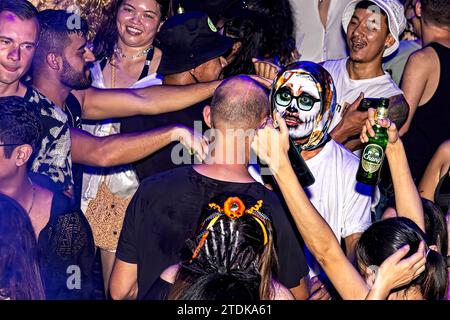 Danseuses à Halloween, Green Mango Disco, Chaweng, Ko Samui, Thaïlande Banque D'Images