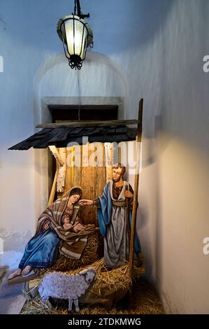 Vienne, Autriche. Scène de nativité de Noël à St. Église de Pierre à Vienne dans le 1e arrondissement Banque D'Images