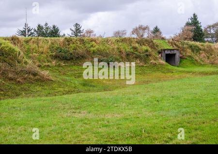 Fortifications au parc d'État de fort Stevens dans l'Oregon, États-Unis Banque D'Images