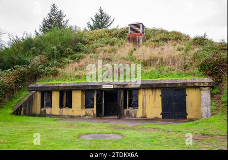 Fortifications au parc d'État de fort Stevens dans l'Oregon, États-Unis Banque D'Images