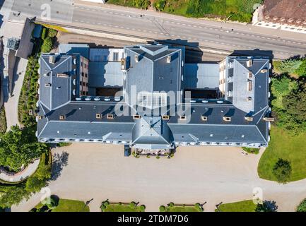 Vue aérienne de dessus du Schloss Donaueschingen Banque D'Images