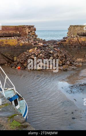 North Berwick a été gravement endommagé pendant la tempête Babet Banque D'Images