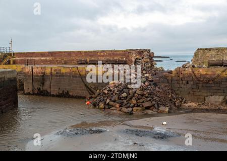 North Berwick a été gravement endommagé pendant la tempête Babet Banque D'Images