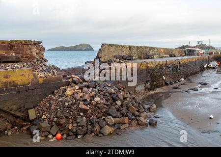 North Berwick a été gravement endommagé pendant la tempête Babet Banque D'Images