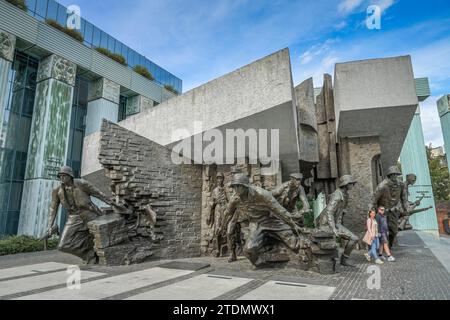 Denkmal des Warschauer Aufstands - Pomnik Powstania Warszawskiego, plac Krasinskich, Warschau, Woiwodschaft Masowien, Polen Banque D'Images