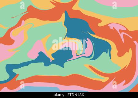 Illustration vectorielle de fond trippy psychédélique abstraite groovy Illustration de Vecteur