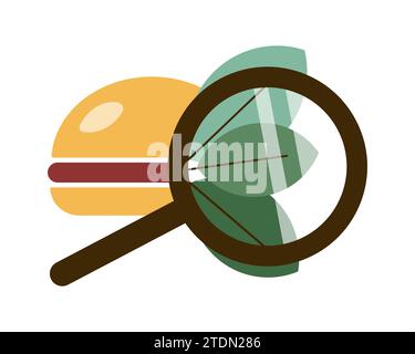 Illustration vectorielle d'icône de viande de hamburger à base de plantes Illustration de Vecteur