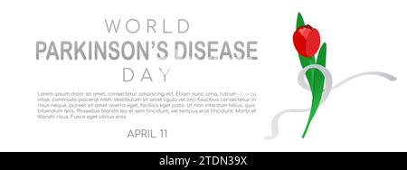 Illustration vectorielle de fond de la journée mondiale de la maladie de Parkinson Illustration de Vecteur