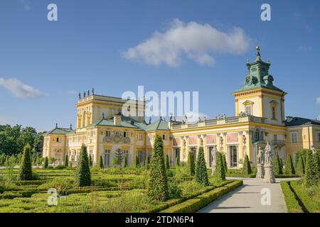 Gartenseite, Schloss Wilanow, Warschau, Woiwodschaft Masowien, Polen *** côté jardin, Château de Wilanow, Varsovie, Voïvodie de Mazovie, Pologne Banque D'Images