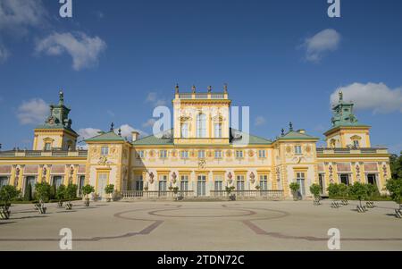 Gartenseite, Schloss Wilanow, Warschau, Woiwodschaft Masowien, Polen *** côté jardin, Château de Wilanow, Varsovie, Voïvodie de Mazovie, Pologne Banque D'Images