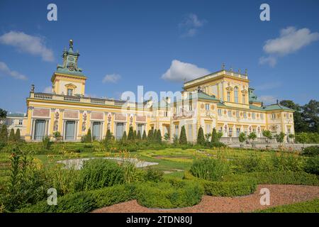 Gartenseite, Schloss Wilanow, Warschau, Woiwodschaft Masowien, Polen *** côté jardin, Château de Wilanow, Varsovie, Voïvodie de Mazovie, Pologne Banque D'Images