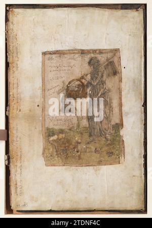 Une paysanne allant au marché 1948 par Anonymous, Italien, 15e siècle Banque D'Images