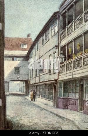 George Inn, Southwark, 1885 tiré du livre 'London Vanished and Vanishing' de Norman, Philip, 1842-1931 publié en 1905 à Londres par Adam & Charles Black Philip E. Norman FSA (9 juillet 1842 - 17 mai 1931) était un artiste, auteur et antiquaire britannique. Banque D'Images