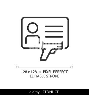 Icône de licence d'arme noire simple et simple pixel 2D Illustration de Vecteur