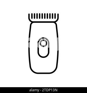 icône vectorielle de contour de tondeuse à cheveux Illustration de Vecteur