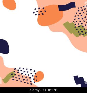 Carré abstrait dessiné à la main Illustration de Vecteur