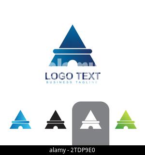 Un logo de lettre. Logo de construction. Logo immobilier avec logo coloré Illustration de Vecteur