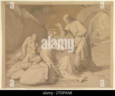 Christ dans le jardin de Gethsémani 1890 par Johann Friedrich Overbeck Banque D'Images