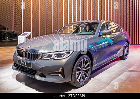 La BMW série 3 a été présentée au salon automobile IAA Mobility 2021 à Munich, en Allemagne, le 6 septembre 2021. Banque D'Images