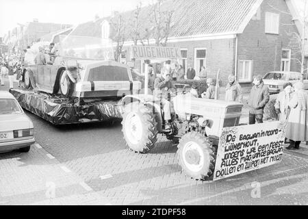 Carnaval Parade, Noordwijkerhout, Carnaval, Noordwijkerhout, 07-02-1986, Whizgle nouvelles du passé, adaptées à l'avenir. Explorez les récits historiques, l'image de l'agence néerlandaise avec une perspective moderne, comblant le fossé entre les événements d'hier et les perspectives de demain. Un voyage intemporel façonnant les histoires qui façonnent notre avenir. Banque D'Images