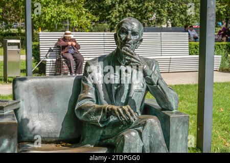 Denkmal Jan Karski Kozielewski, Warschau, Woiwodschaft Masowien, Polen *** Monument à Jan Karski Kozielewski, Varsovie, Voïvodie de Mazovie, Pologne Banque D'Images