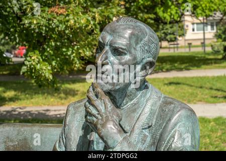 Denkmal Jan Karski Kozielewski, Warschau, Woiwodschaft Masowien, Polen *** Monument à Jan Karski Kozielewski, Varsovie, Voïvodie de Mazovie, Pologne Banque D'Images