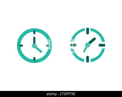 icône d'horloge vectorielle définie. illustration vectorielle de l'icône de temps. Illustration de Vecteur