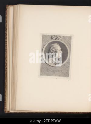 Portret van Philippe Cayeux, Louis Simon Lempereur, d'après Charles Nicolas Cochin (II), 1760 Print fait partie d'un album. Gravure sur papier / gravure l'impression fait partie d'un album. gravure sur papier / gravure Banque D'Images