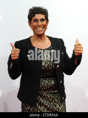 Fatima Whitbread arrive pour les BBC Sports Personality of the Year Awards 2023 qui se tiennent à MediaCityUK, Salford. Date de la photo : mardi 19 décembre 2023. Banque D'Images