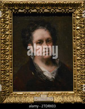 Francisco de Goya y Lucientes (1746-1828) Peintre espagnol. Autoportrait, 1815. Huile sur toile (45,8 x 35,6 cm. Musée du Prado. Madrid. Espagne. Banque D'Images