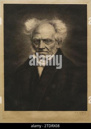 Arthur Schopenhauer (1788-1860) Philosophe allemand. Portrait de Rogelio de Egusquiza (1845-1915), 1885-1888. Gravure sur papier, 462 x 360 mm. Musée du Prado. Madrid. Espagne. Banque D'Images