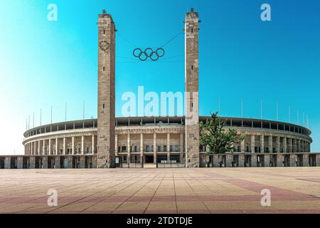 Station olympique en front de Berlin Banque D'Images