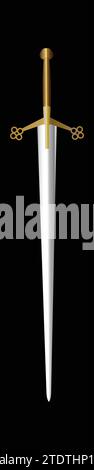 ÉPÉE MÉDIÉVALE Illustration de Vecteur