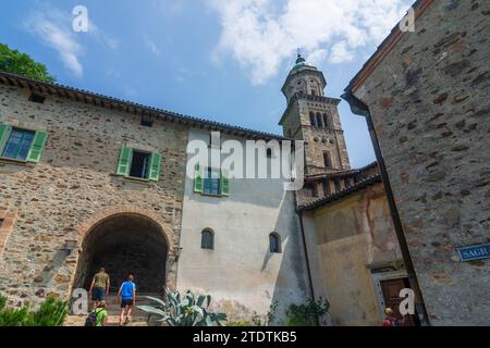 Morcote : église paroissiale Santa Maria del Sasso à Lugano, Tessin, Suisse Banque D'Images