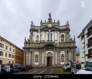 Morbegno : église San Giovanni Battista à Sondrio, Lombardie, Lombardie, Italie Banque D'Images