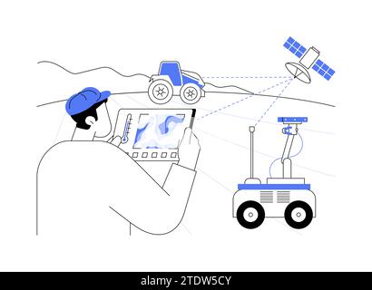 Illustration vectorielle abstraite de concept de surveillance climatique stable. Illustration de Vecteur