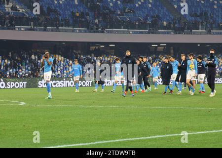 Naples, Campanie, Italie. 19 décembre 2023. 12/19/2023 Naples, Diego Armando Maradona Stadium, match de football valable pour le match d'Italie - COUPE TIM 2023/24 entre SSC Napoli vs FC Frosinone.dans l'image : (crédit image : © Fabio Sasso/ZUMA Press Wire) USAGE ÉDITORIAL SEULEMENT! Non destiné à UN USAGE commercial ! Banque D'Images