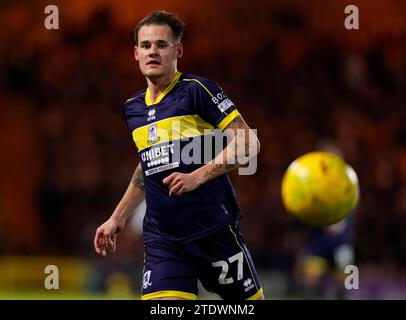 Burslem, Royaume-Uni. 19 décembre 2023. Lukas Engel de Middlesbrough lors du match de la Carabao Cup à Vale Park, Burslem. Le crédit photo devrait se lire : Andrew Yates/Sportimage crédit : Sportimage Ltd/Alamy Live News Banque D'Images