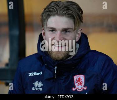 Burslem, Royaume-Uni. 31 août 2023. Hayden Coulson #22 de Middlesbrough avant le match de finale de la Carabao Cup Port Vale vs Middlesbrough à Vale Park, Burslem, Royaume-Uni, le 19 décembre 2023 (photo Steve Flynn/News Images) à Burslem, Royaume-Uni le 8/31/2023. (Photo Steve Flynn/News Images/Sipa USA) crédit : SIPA USA/Alamy Live News Banque D'Images