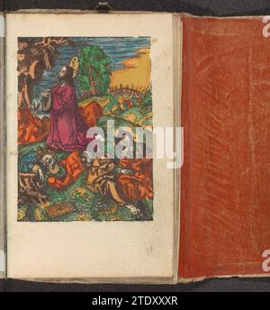 Christ à la cour de Getsémane, c. 1530 Christ prie à la cour de Getsémane. Ses élèves Peter, Johannes et Andreas se sont endormis. L'impression fait partie d'un livre. Le Christ prie dans le journal d'Amsterdam à la cour de Getsemane. Ses élèves Peter, Johannes et Andreas se sont endormis. L'impression fait partie d'un livre. Journal d'Amsterdam Banque D'Images