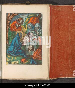Veronica montre le Sudarium à Maria et Johannes, vers 1530 Veronica montre le Sudarium, le tissu de sueur avec l'empreinte du visage du Christ, à Marie et Jean. L'impression fait partie d'un livre. Veronica montre le Sudarium, le tissu de sueur avec l'empreinte du visage du Christ, à Marie et Jean. L'impression fait partie d'un livre. Journal d'Amsterdam Banque D'Images