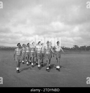 Exercice de la police militaire au Camp Chaah à Malacca ca. Mars 1946 Banque D'Images